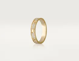 Mały model Slim Love Wedding Pierścień dla kobiet mężczyzn 316L Tytanium Steel Full CZ Paved Designer Biżuteria Aneis Anel Bague Femme Cl9548074