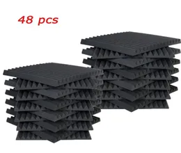 48 PCS Acoustic Panels Studio Soundproofing Wedge 1" X 12" X 12"5399265