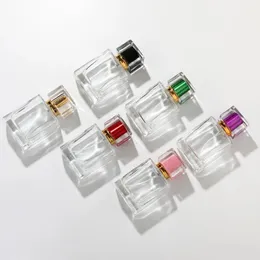 Um 50ml de vidro recarregável espiral fundo grosso quadrado vidro atomizador perfume garrafa cosméticos vazio spray garrafa recipiente 230106