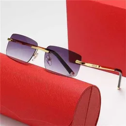 16% rabatt på solglasögon Nytt netto rött ramfritt enkelt mode för män kvinnor eleganta och mångsidiga optiska glasskakor nya
