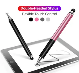 Universal 2 arada 1 Stylus kalem Çizim Tablet Kalemler Kapasitif Ekran Caneta Touch Pen Mobil Android Telefon Akıllı Kalem Accessori3093977