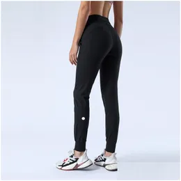 Yoga Outfit Ll Women Yoga Ninth Pants Push Fitness Leggings Soft High Waist Hip Lift Elastic Casual Jogging 7 Colors Drop Delivery Spo Dhhae