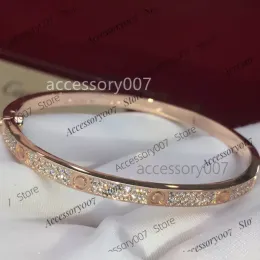 designer jewelry bracelet for women gold silver rosegold colors with 2rows of diamonds Bracelet non-allergic never fade high quality luxury Jewelry