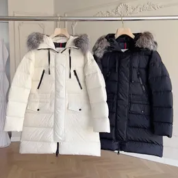 Parkas França Monclair Designer Womens Jacket Inverno Quente Windproof Down Jacket Brilhante Matte Material Modelos Asiáticos Womens Roupas Fur Col