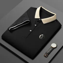 Zomer Casual Polo Shirts Mannen 2023 Business Luxe Merk Mode Korte Mouw Mannelijke Lente Hoge Kwaliteit Kleding 240106