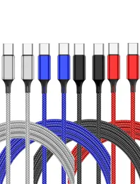 Hızlı Şarj Kabloları 1m 15m 2m 3m Tipik Mikro Braided Alaşım PD USB Kablosu Samsung S10 S20 S21 Not 20 HTC LG1536616