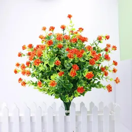 Flores decorativas 2pcs buquê de flores artificiais nupcial casamento casa orquídea