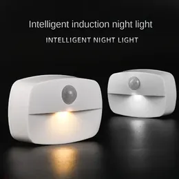 1PC SMART Wireless Human Body Sensor Light, AAA Battery Eye Protection LED Bedside Night Light, Home Hallway Bedroom Garderob Light