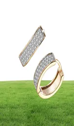 Orecchini gioielli romantici placcati oro fila singola mosaico zircone clip e orecchini a vite accessori San Valentino Gif8880144