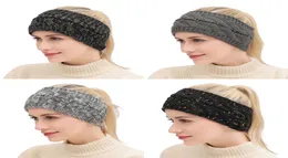 2018 stickad virkning pannband kvinnor vinter sport huvud wrap hårband turban huvudband öron varmare mössa cap pannband 6220769