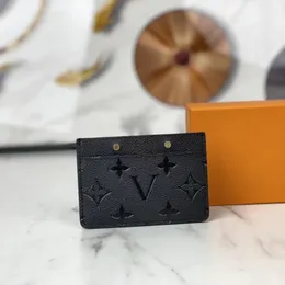Korthållare Luxury Designer Kreditkort Plånbok Mynt Purse France Designer Walls Brown Checkered Leather Bank Card Package Mini Plånböcker Koppling Bag Classic Style