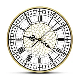 Big Ben Clock Współczesny nowoczesny zegar ścienny retro cichy, nie zaznaczający ścienny zegarek angielski wystrój domu w Wielkiej Brytanii Londyn Prezent x070338i