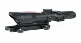Trijicon caça escopo acog 1x32 tático red dot sight real verde fibra óptica riflescope com trilho picatinny para m16 rifle3254076