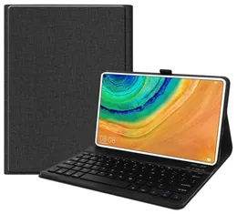 Huawei Matepad Pro 108 inç tablet için Stand TPU Geri Kılıfı ile Kitap Flip Kapak Klavyesi 4073686