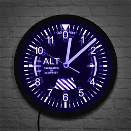 Znak altimetru Neon Znak LED zegar ściany Wysokość Miernik Pilot Pilot Płaszczyzna Wysokość Wysokość Wysokość Zegar Zegarek Gag Gag Y290K