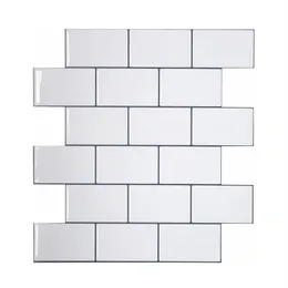 Vividtiles Ladrilhos mais grossos descascam e colam azulejos de parede premium colam em azulejos de cozinha Backsplash - pacote de 5 peças 211021203j