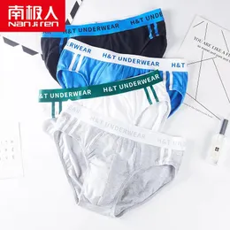 Underpants Nanjiren uomini biancheria intima stereo 3d breve mutande solide di cotone puro di cotone puro