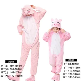 Coletes Kigurumi Novo Inverno Mulheres Completa Flanela Pamas Adulto Porco Leopardo Tigre Unicórnio Animal Pijamas Adolescente Com Capuz Pamas Pijamas