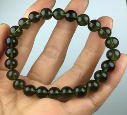 A100 Moldavite Green aerolites Czech Crystal Stone Raw Stone Grinding 8mm Bead Meteorite Bracelet8272641