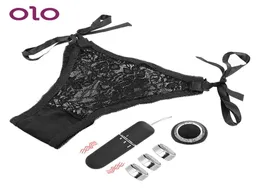 OLO Wearable Bullet Vibrator Finger Ring Wireless Remote Control Lace Panty Vibrator Female Masturbation Adult Sex Toy for Women T2961437