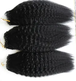 الشعر البكر الماليزي Corase Yaki 300s تطبيق امتدادات الشعر الدقيقة 300g kinky kinky stralel micro loop extensions Human Hair Extensions9875192