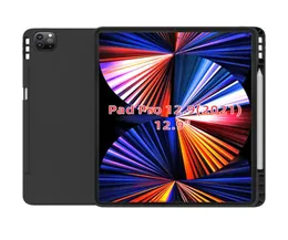 czarny matowy Skidproof Soft TPU przezroczysty silikonowy okładka obudowy dla iPad Pro 129 cala 2021 przypadki 8529546