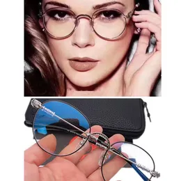 Design92 5Silvtitanium Round Grose Frame 53-20-138 Fashion للجنسين Bubba Retro-Vintage لوصفة طبية anti-bluelight eyewear go300h