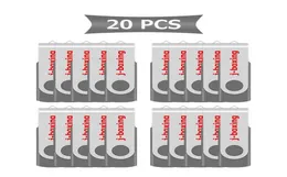 Bulk 20 pezzi Chiavette USB girevoli da 1 GB Chiavetta di memoria Flash in metallo ad alta velocità per computer portatile Tablet Pen drive Pen drive Archiviazione Mul9152414