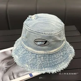 Deisel Hat Denim Fur Trimmed Bucket Hat for Girls Disel Cap in Spring and Summer Korean Version Versatile Mask Small Bucket Hat Versatile Basin Hat Cap Beanie 446
