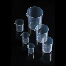 Kitchen Liquid Measuring Mixing Cup Epoxy Resin Graduated Plastic Beaker Cups Multipurpose Transparent Mixing Cups for Food, Lab Use