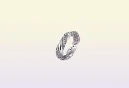 wholesale Nuovi anelli di gioielleria in argento 925 con donne Festa di nozze Anelli di moda trasparenti CZ Anello con fiocco Anello da donna adatto7422576