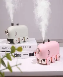 300 ml Ultrasonic Humidifier Retro Mini Train USB Aroma Air Diffuser Essential Oil Mist Maker Fogger With Color LED Light5556954