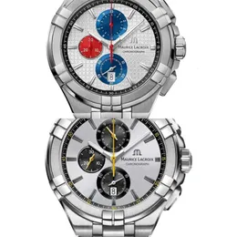 Роскошные часы 2023 Высокое качество Лучший бренд MAURICE LACROIX Мужские часы серии AIKON Многофункциональный хронограф Повседневный роскошный силиконовый ремешок Дизайнерский механизм