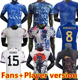 2023 Maglie di calcio Cartoon Atom Isagi Tsubasa Minamino Asano Japan Doan Kubo Ito Women Kid Kit Kit 2023 Giapponese Special Unifort 23 Fan Fan Shirt Fan Player