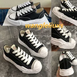 2024 Maison Mihara Yasuhiro Diseñador Senderismo Zapatos de lona Puntera Moda Cuero Negro Zapatillas de deporte blancas Mocasines planos de lujo Zapato para caminar para correr al aire libre