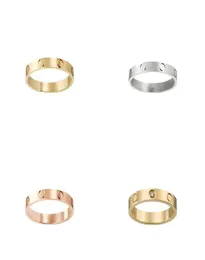 Love Screw Band Ring Classic Fashion Designer Design Titanium Steel Jewelry Men Lovar Women Wedding Rings1856155