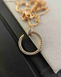 Tasarımcı Takı Diamants Legers Kolye Kolyeleri Tam Matkap Tırnak Aşk Kolyesi Kadınlar için Kızlar Collier Bijoux Femme Marka 5QJ3