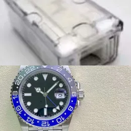Luxusuhren New Clean Watch Uhren 3186 ODER 3285 Zwei Uhrwerke 40 mm roter und blauer Keramikmund Batman Linkshänder Top C11