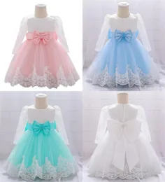 2021 Vinterkläder Baby Girl Dress Long Sleeve 2 1st Birthday Dress for Girl Frock Party Princess Baptism Dress Spädbarnsblomma 3079761878
