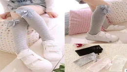 Ins Girl Fashion Socks Lace Flower Bows Sock Knee High Sock Bowknot Long Stockings Girls Princess Dress Sox A83415364196