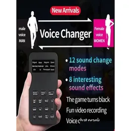 Changers Voice Zmieniacze zmieniacz webccast na żywo mężczyzna do żeńskiej mini adapter 8 Tryby zmiany Mikrofon Zniszczanie telefoniczne konwerter dźwiękowy 2