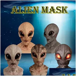 Máscaras de festa Crianças Adts Alien Brinquedos Horrível Personalidade Máscara Cosplay Magic Ers Halloween Dress Up Interessante Brinquedo Drop Delivery Home G DHS3C