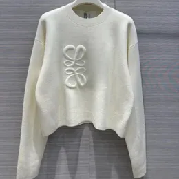 Новый женский свитер Дизайнерский свитер Женский кардиган Вязаный свитер Новый 3D рельефный пуловер Вязаный топ Осенняя модная дизайнерская одежда с длинными рукавами для женщин