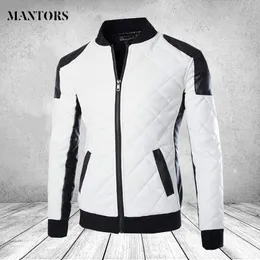 JACETAS 2022 High Street Patchwork Men Jackets de couro Casual Motocicleta Outwear Men Plus Veet Coats grossos Chaqueta Hombre