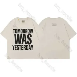 Галереи Depts Рубашка Дизайнерская модная футболка Классическая футболка с буквенным принтом Свободная роскошная винтажная мужская и женская повседневная футболка Летняя дышащая футболка High Street U06T