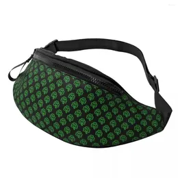 Midjepåsar Green Clover Shamrock Bag Irish St Patricks Day Fashion Polyester Pack Work Tonåringar