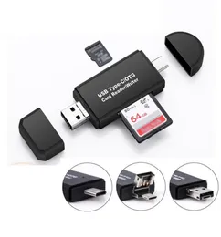 Micro SDTF Card Card Reader 3in1 USB 20 Type C CardReader OTG Adapter للكمبيوتر المحمول الكمبيوتر اللوحي هاتف XBJK21057185624