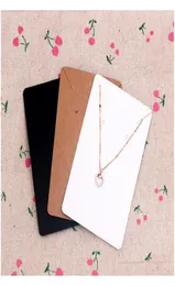 6x9cm 100 st mycket smycken Display Card Tag Kraft Paper Earring Holder Halsbandskort kan anpassas logotyp FQZX76427314