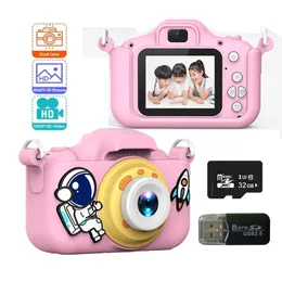 Çocuk Kamera Dijital Dual HD 1080p Video Oyuncaklar Mini Cam Renk Ekran Çocuk Doğum Günü Hediyesi 240106