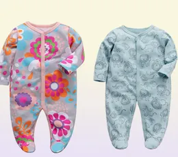 baby pojkar kläder nyfödd sovande spädbarn jumpsuit långärmhet 3 6 9 12 månader bomull pyjama nyfödda baby flickor kläder292t5996371